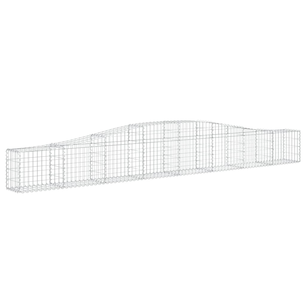 Arched Gabion Baskets 4 pcs 400x30x40/60 cm Galvanised Iron
