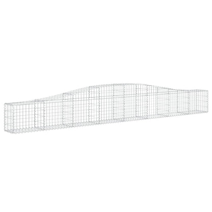 Arched Gabion Baskets 4 pcs 400x30x40/60 cm Galvanised Iron