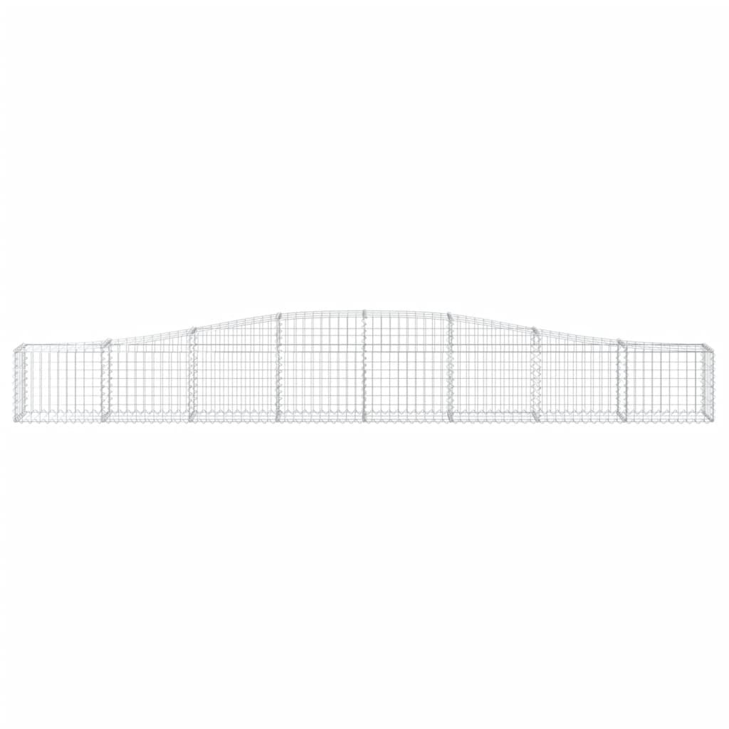 Arched Gabion Baskets 4 pcs 400x30x40/60 cm Galvanised Iron