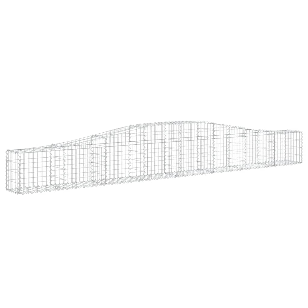 Arched Gabion Baskets 7 pcs 400x30x40/60 cm Galvanised Iron