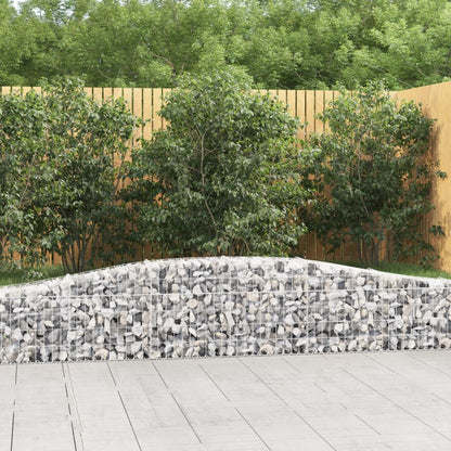 Arched Gabion Baskets 7 pcs 400x30x40/60 cm Galvanised Iron