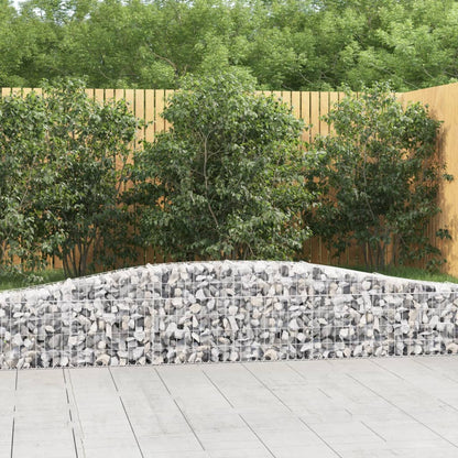 Arched Gabion Baskets 15 pcs 400x30x40/60 cm Galvanised Iron