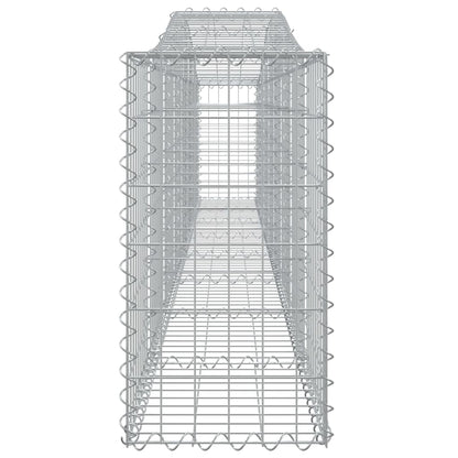 Arched Gabion Baskets 9 pcs 400x30x60/80 cm Galvanised Iron