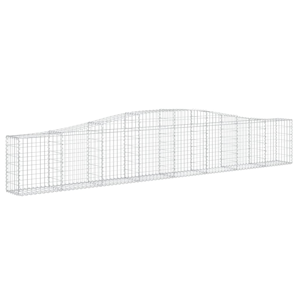 Arched Gabion Baskets 10 pcs 400x30x60/80 cm Galvanised Iron