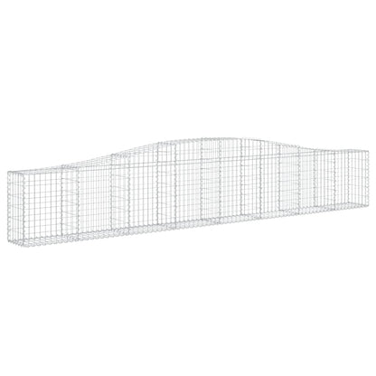 Arched Gabion Baskets 10 pcs 400x30x60/80 cm Galvanised Iron