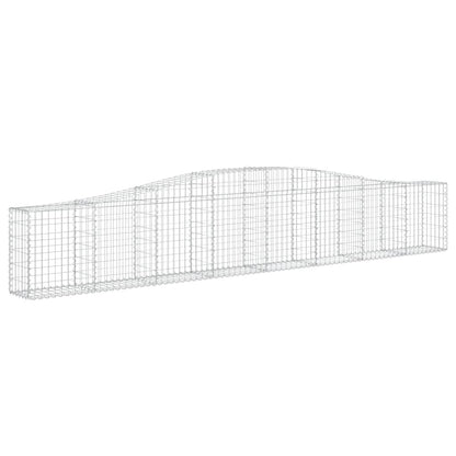 Arched Gabion Baskets 15 pcs 400x30x60/80 cm Galvanised Iron