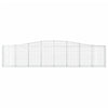 Arched Gabion Baskets 3 pcs 157.5"x11.8"x31.5"/39.4" Galvanized Iron