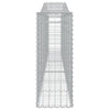Arched Gabion Baskets 3 pcs 157.5"x11.8"x31.5"/39.4" Galvanized Iron