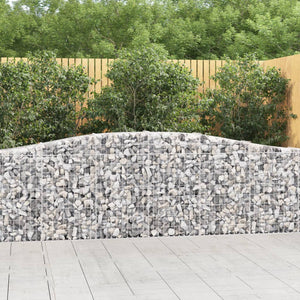 Arched Gabion Baskets 6 pcs 400x30x80/100 cm Galvanised Iron