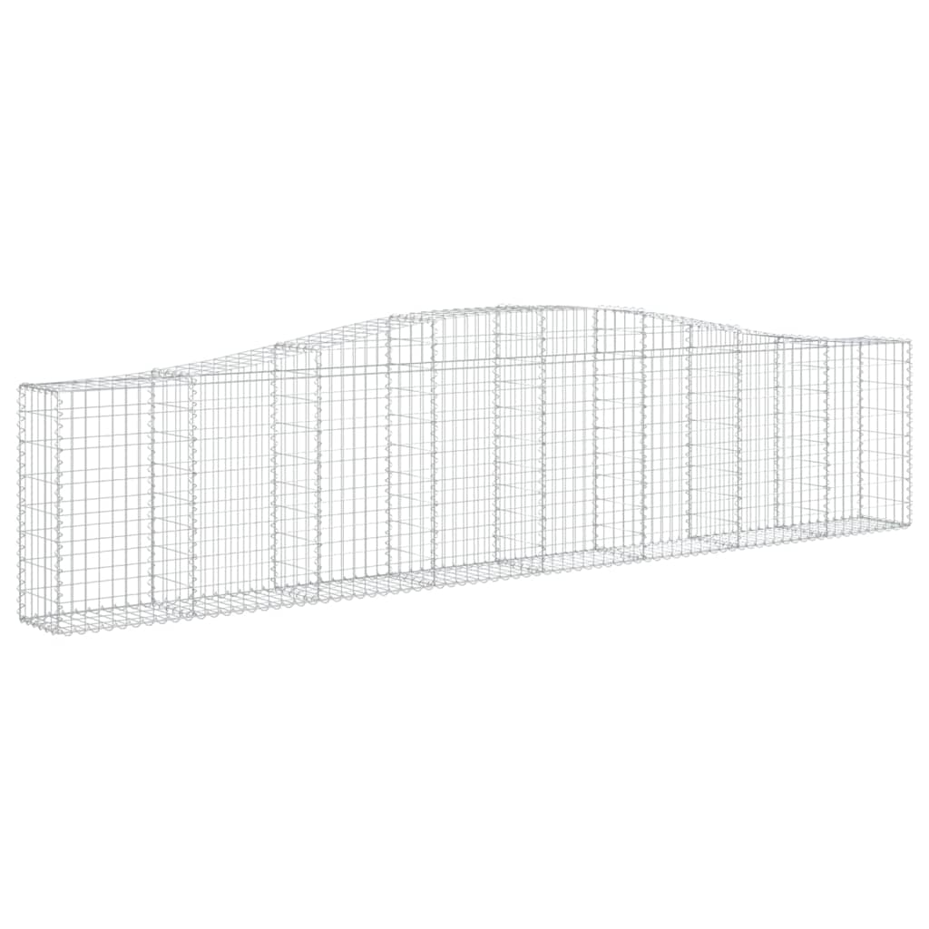 Arched Gabion Baskets 10 pcs 400x30x80/100 cm Galvanised Iron