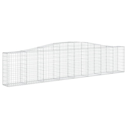 Arched Gabion Baskets 10 pcs 400x30x80/100 cm Galvanised Iron