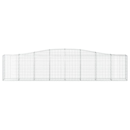 Arched Gabion Baskets 10 pcs 400x30x80/100 cm Galvanised Iron