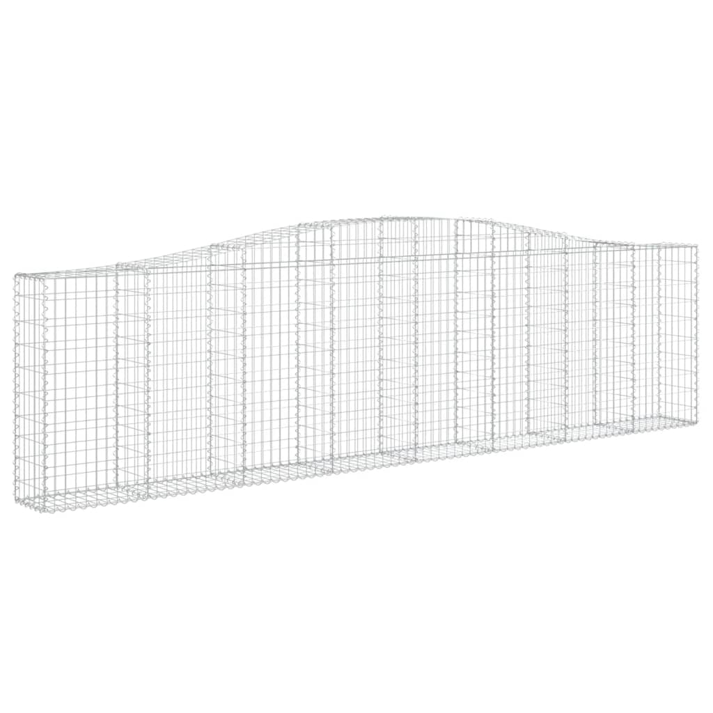 Arched Gabion Baskets 2 pcs 400x30x100/120 cm Galvanised Iron