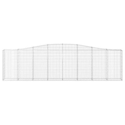 Arched Gabion Baskets 7 pcs 400x30x100/120 cm Galvanised Iron