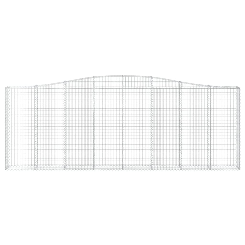 Arched Gabion Baskets 2 pcs 400x30x140/160 cm Galvanised Iron