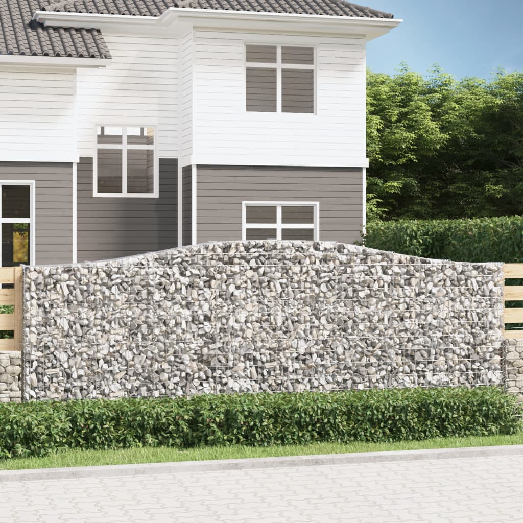 Arched Gabion Baskets 5 pcs 400x30x140/160 cm Galvanised Iron