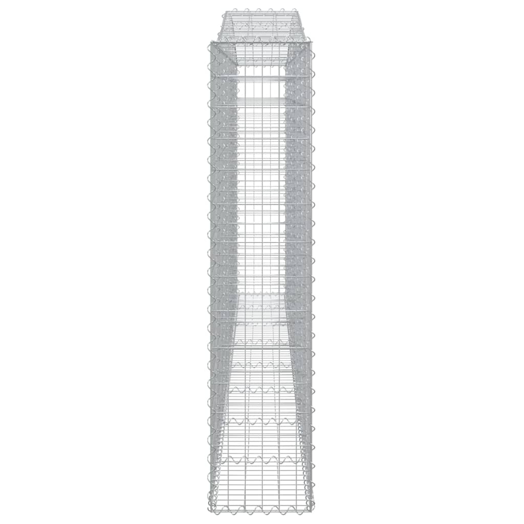 Arched Gabion Baskets 6 pcs 400x30x140/160 cm Galvanised Iron