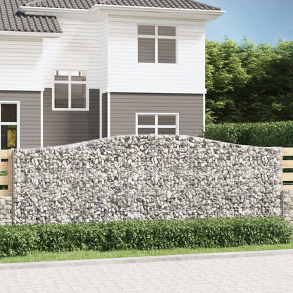 Arched Gabion Baskets 7 pcs 400x30x140/160 cm Galvanised Iron