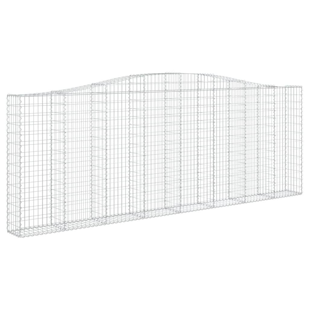 Arched Gabion Baskets 9 pcs 400x30x140/160 cm Galvanised Iron
