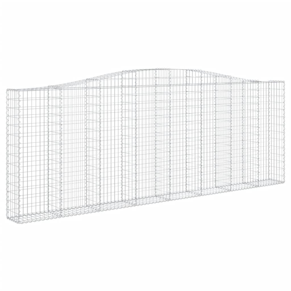 Arched Gabion Baskets 15 pcs 400x30x140/160 cm Galvanised Iron