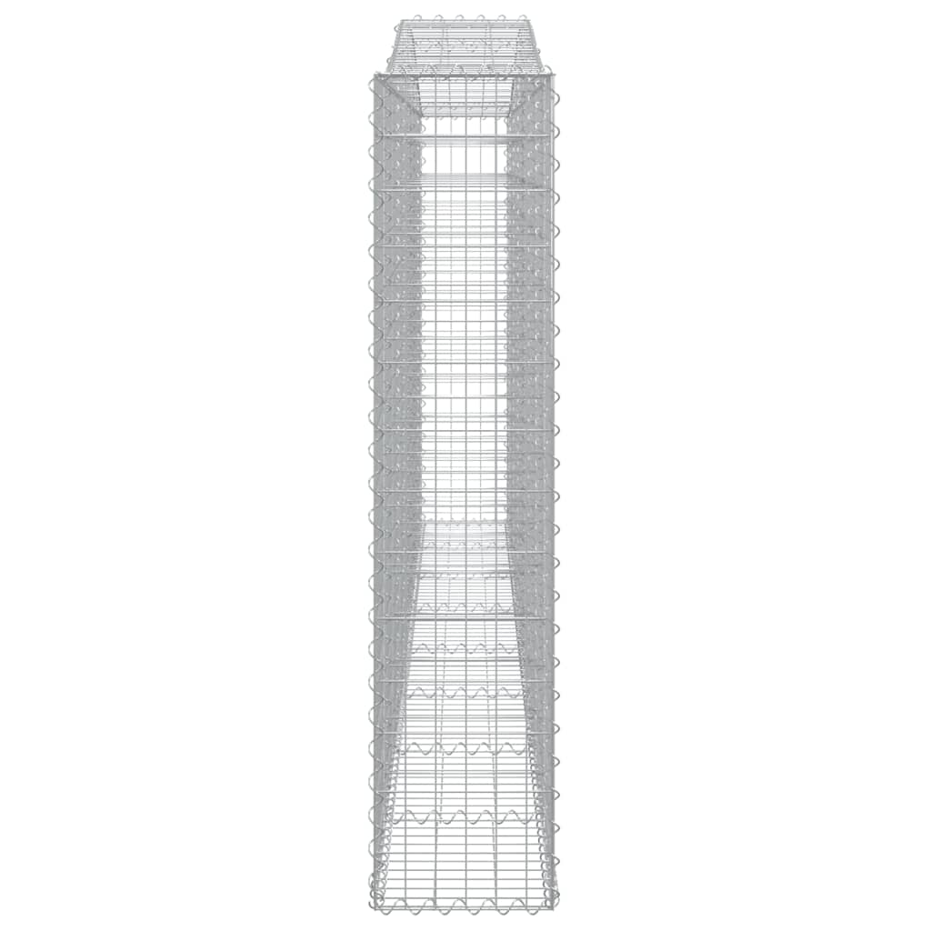 Arched Gabion Baskets 15 pcs 400x30x140/160 cm Galvanised Iron