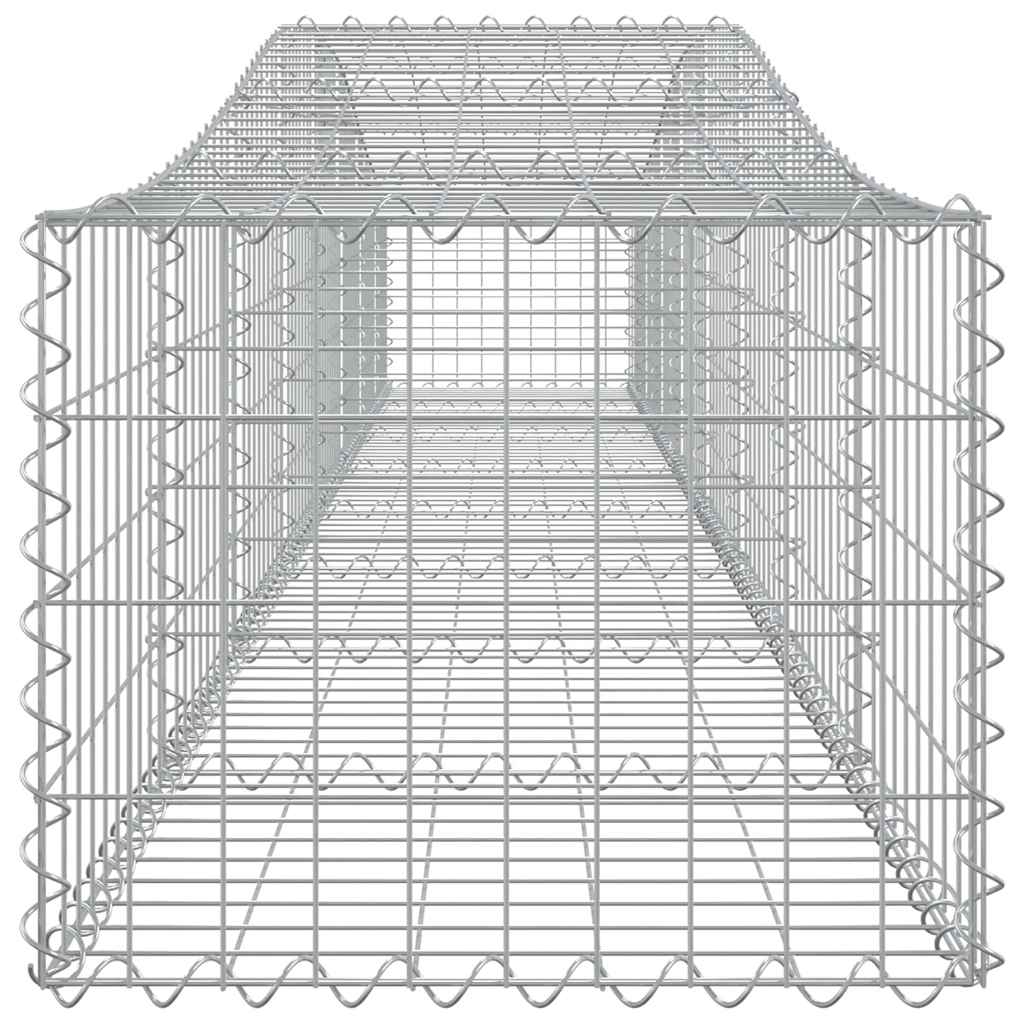 Arched Gabion Baskets 4 pcs 400x50x40/60 cm Galvanised Iron