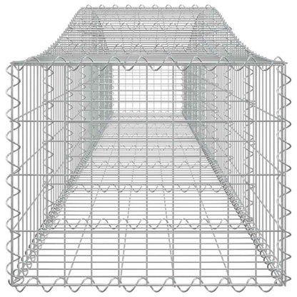 Arched Gabion Baskets 4 pcs 400x50x40/60 cm Galvanised Iron