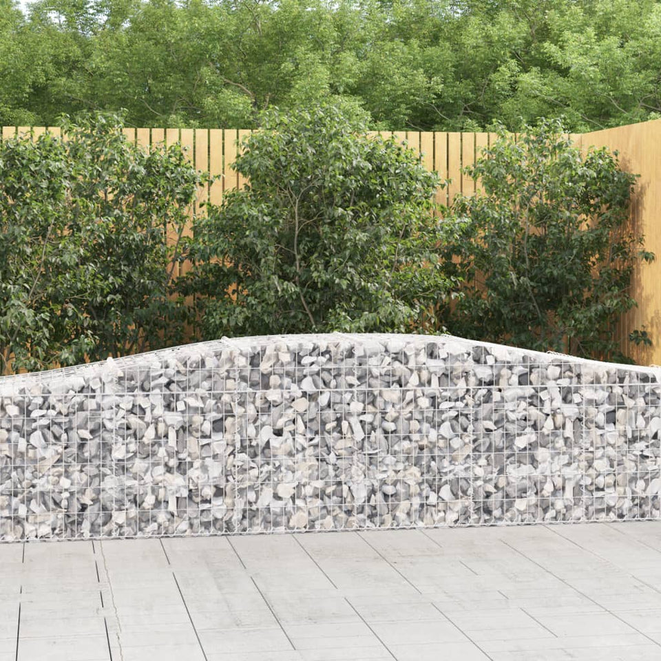 Arched Gabion Baskets 6 pcs 400x50x60/80 cm Galvanised Iron