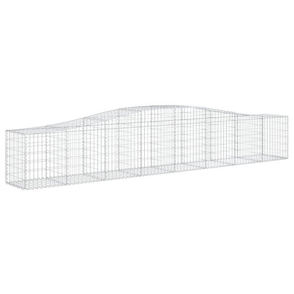 Arched Gabion Baskets 7 pcs 400x50x60/80 cm Galvanised Iron