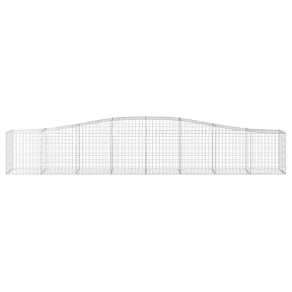 Arched Gabion Baskets 7 pcs 400x50x60/80 cm Galvanised Iron