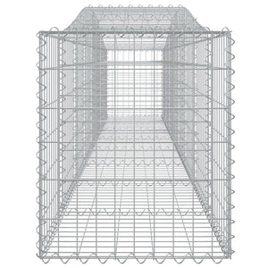 Arched Gabion Baskets 7 pcs 400x50x60/80 cm Galvanised Iron