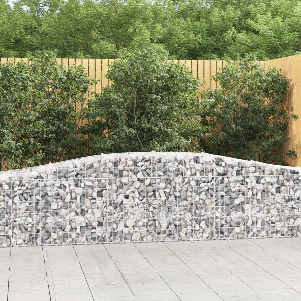 Arched Gabion Baskets 7 pcs 400x50x60/80 cm Galvanised Iron