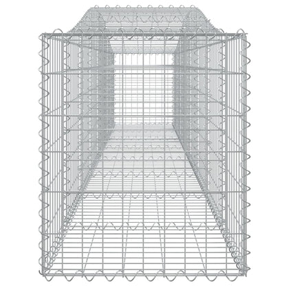 Arched Gabion Baskets 8 pcs 400x50x60/80 cm Galvanised Iron
