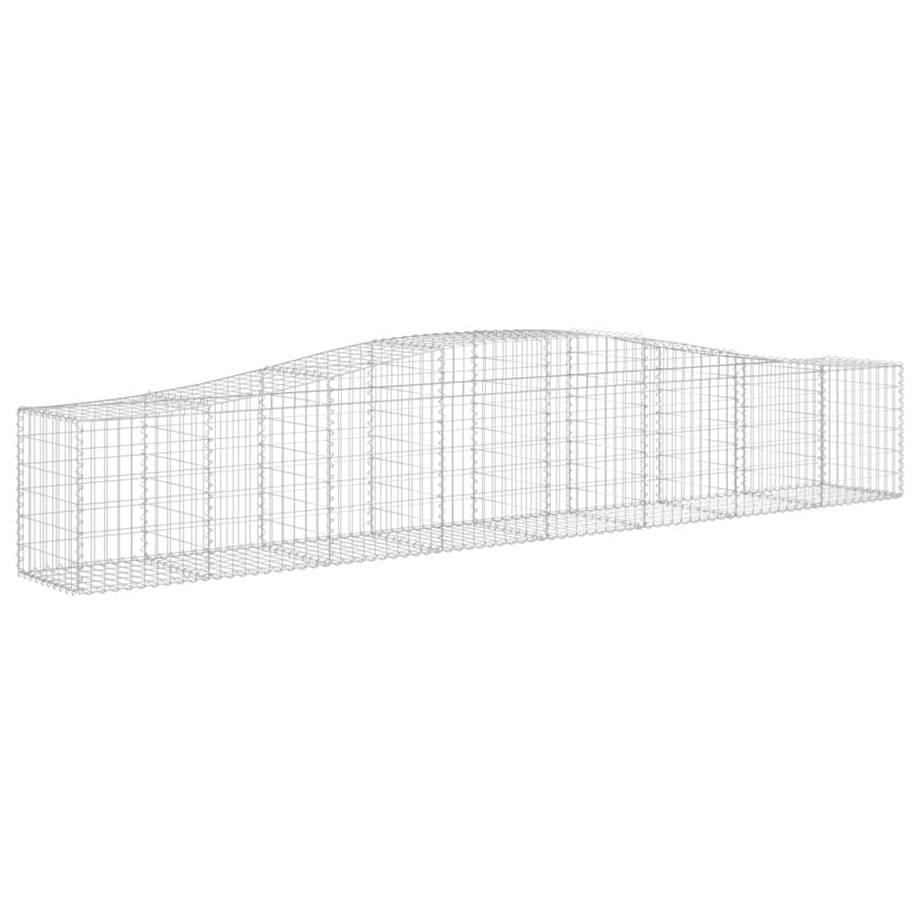Arched Gabion Baskets 20 pcs 400x50x60/80 cm Galvanised Iron