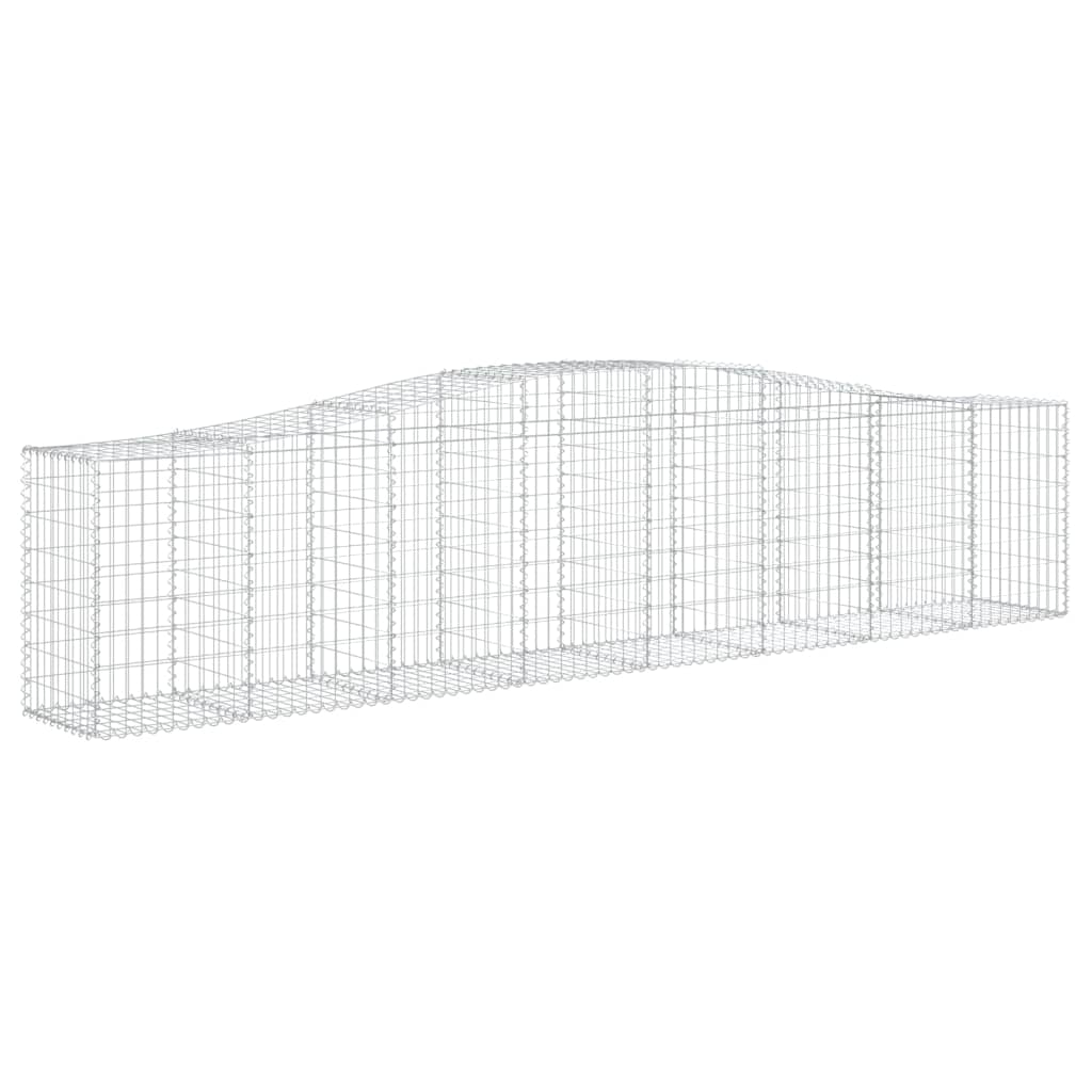 Arched Gabion Baskets 6 pcs 400x50x80/100 cm Galvanised Iron
