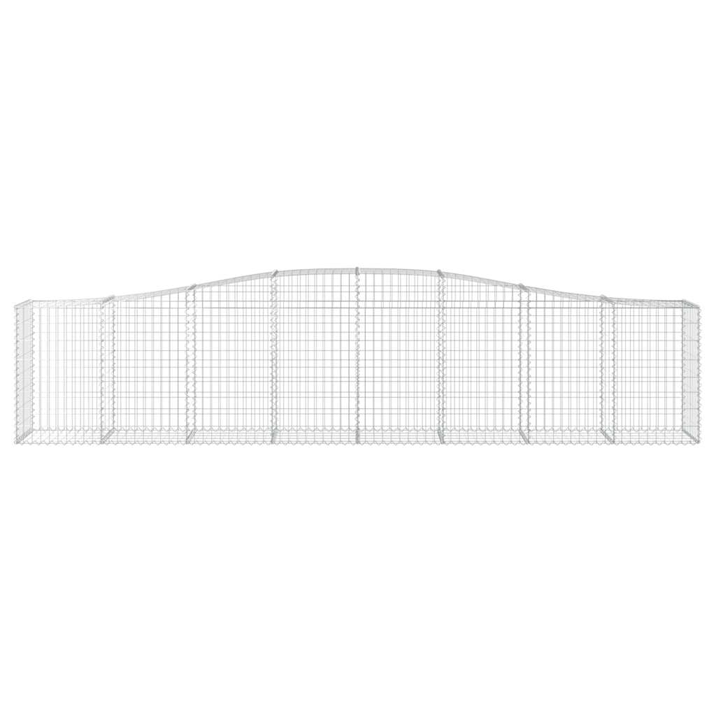 Arched Gabion Baskets 7 pcs 400x50x80/100 cm Galvanised Iron