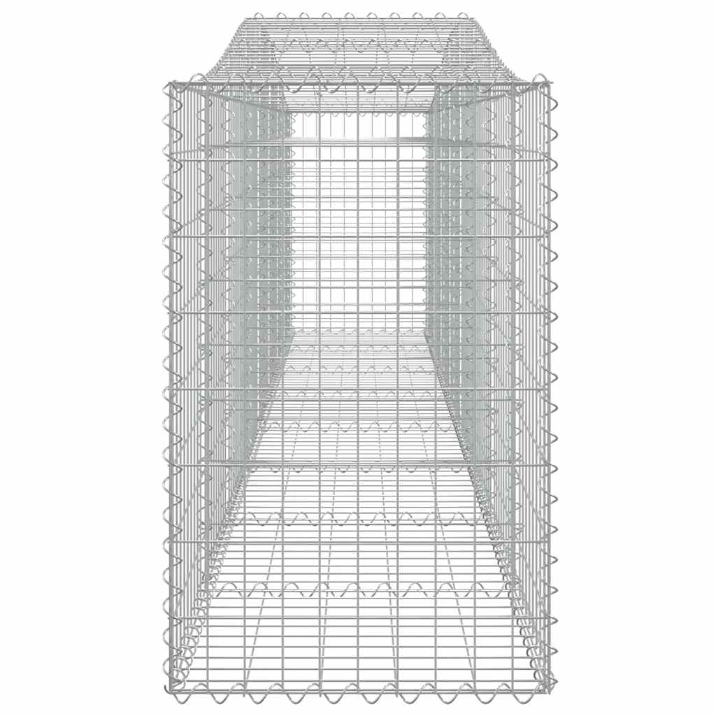 Arched Gabion Baskets 7 pcs 400x50x80/100 cm Galvanised Iron
