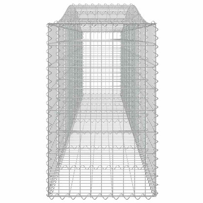 Arched Gabion Baskets 7 pcs 400x50x80/100 cm Galvanised Iron