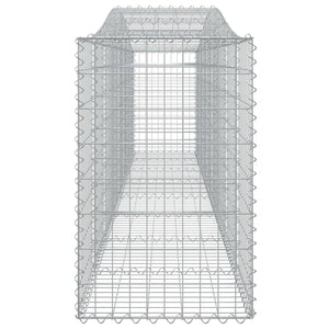 Arched Gabion Baskets 8 pcs 400x50x80/100 cm Galvanised Iron