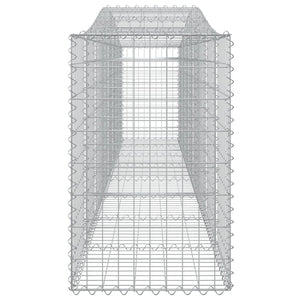 Arched Gabion Baskets 9 pcs 400x50x80/100 cm Galvanised Iron