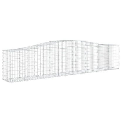 Arched Gabion Baskets 10 pcs 400x50x80/100 cm Galvanised Iron