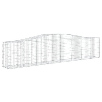 Arched Gabion Baskets 15 pcs 400x50x80/100 cm Galvanised Iron