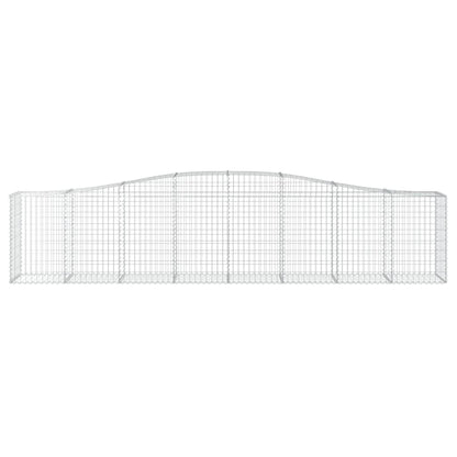 Arched Gabion Baskets 15 pcs 400x50x80/100 cm Galvanised Iron