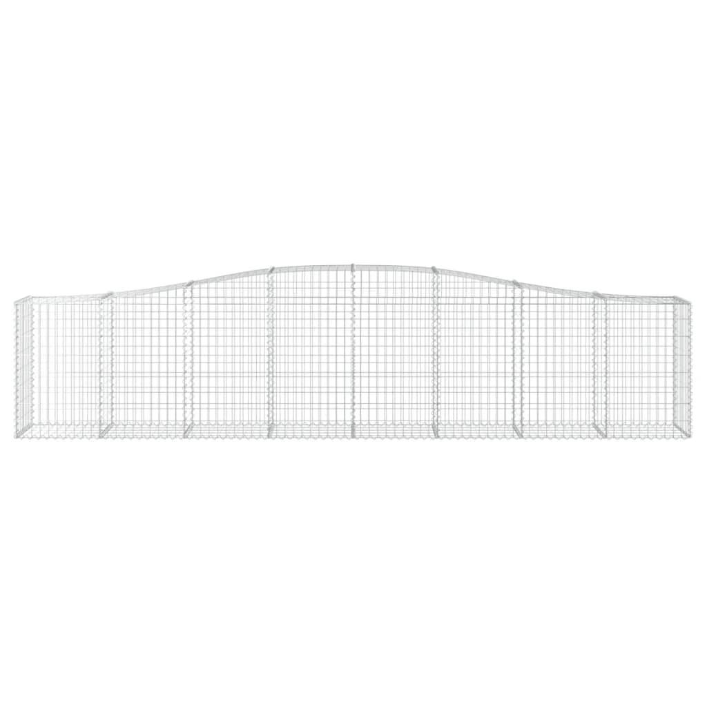 Arched Gabion Baskets 20 pcs 400x50x80/100 cm Galvanised Iron