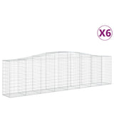 Arched Gabion Baskets 6 pcs 400x50x100/120 cm Galvanised Iron