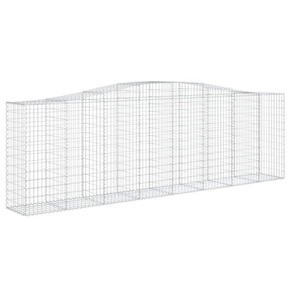 Arched Gabion Baskets 2 pcs 400x50x120/140 cm Galvanised Iron