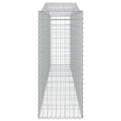Arched Gabion Baskets 2 pcs 400x50x120/140 cm Galvanised Iron