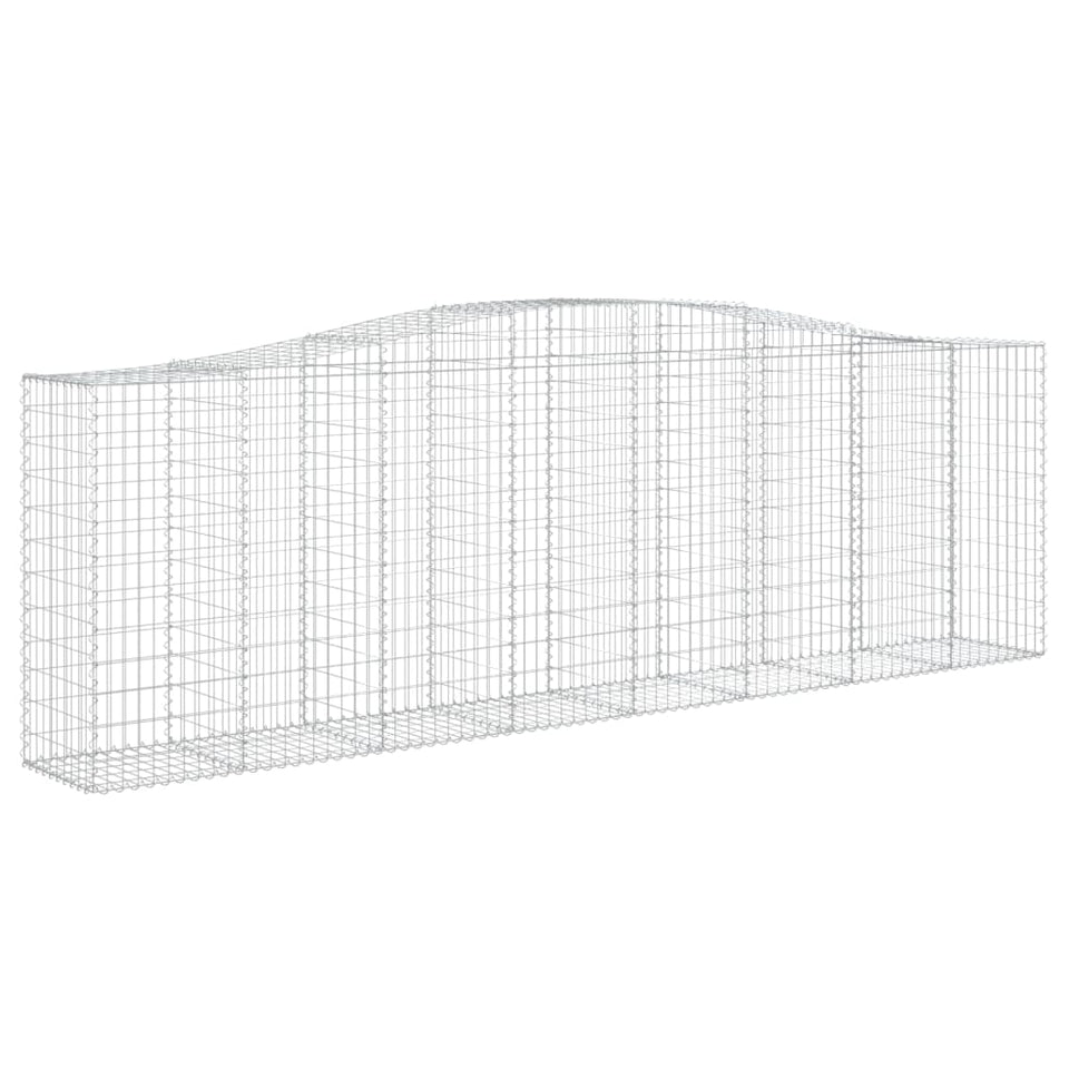 Arched Gabion Baskets 6 pcs 400x50x120/140 cm Galvanised Iron