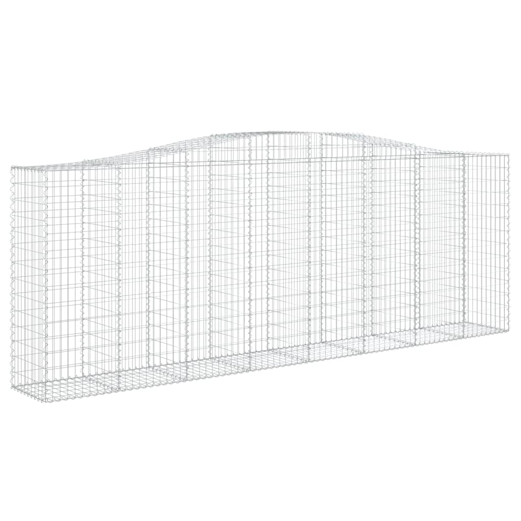 Arched Gabion Baskets 8 pcs 400x50x140/160 cm Galvanised Iron