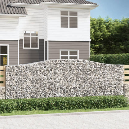 Arched Gabion Baskets 9 pcs 400x50x140/160 cm Galvanised Iron
